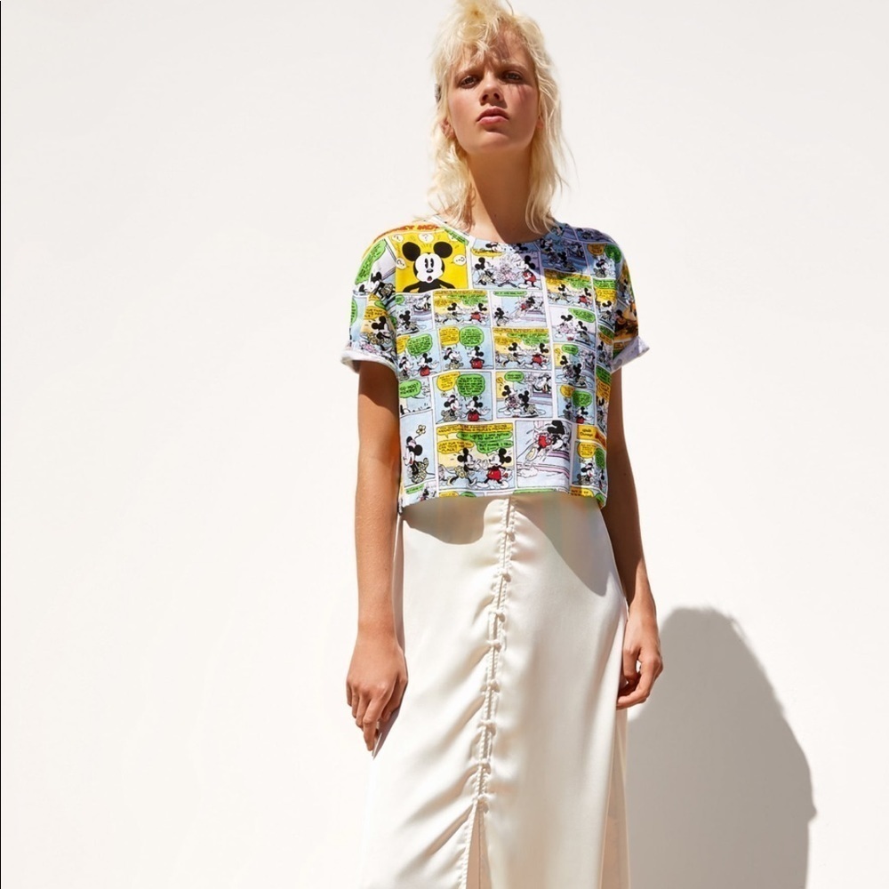 ZARA Mickey © Disney Crop Top